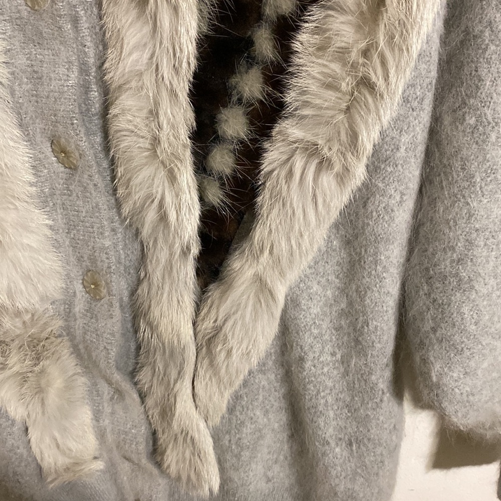 Vintage Mitra Angora and Lams Wool Button Down Sweater - Picture 5 of 16